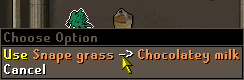 Snape grass + chocolate